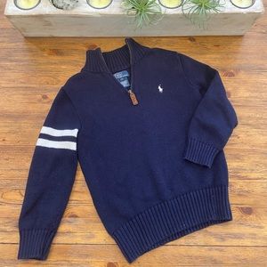 Polo 3/4 Zip Knit Pullover